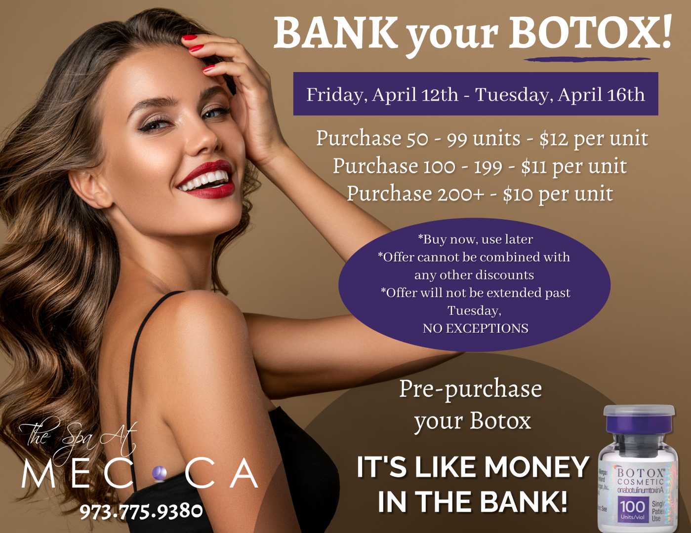 Bank Your Botox - Mecca